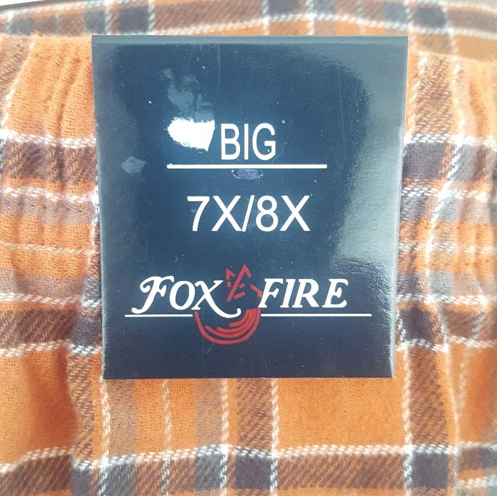 Unisex Loungers Big 7X/8X Orange Plaid New